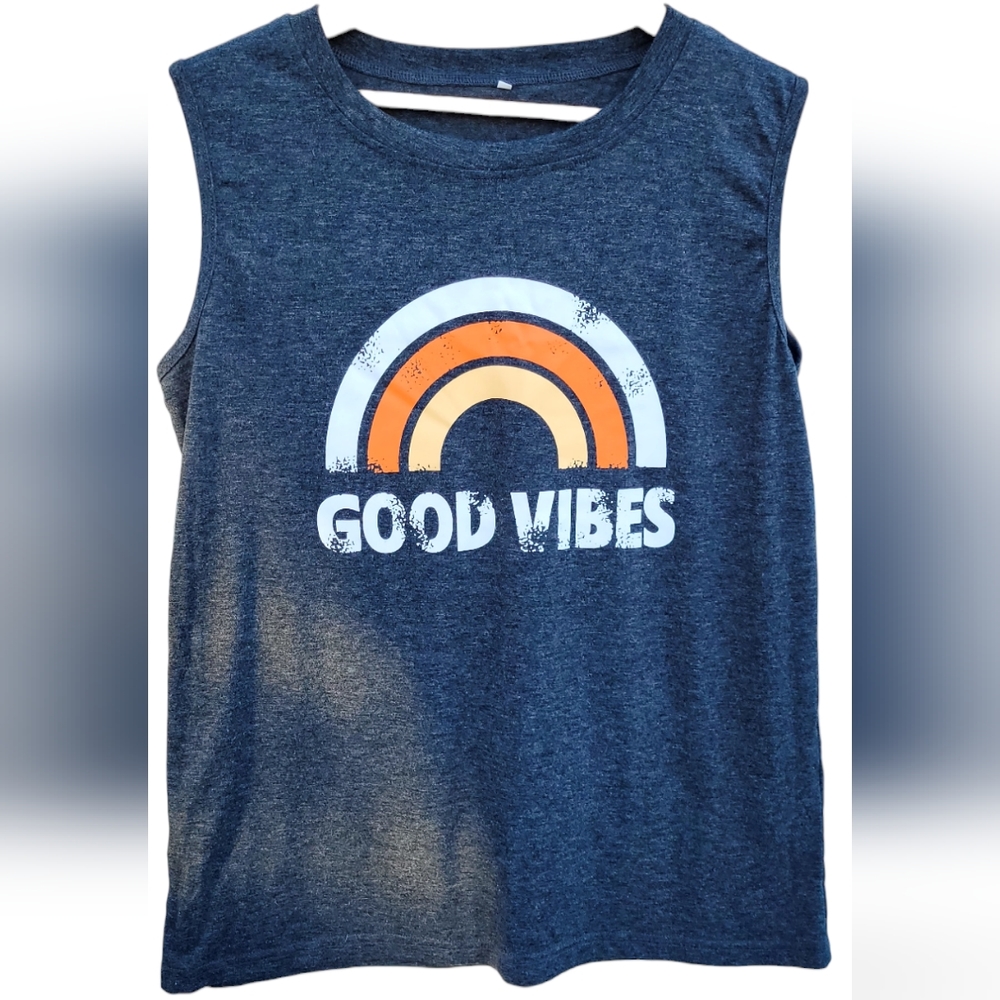 Good Vibes Muscle Tank, Size XL
